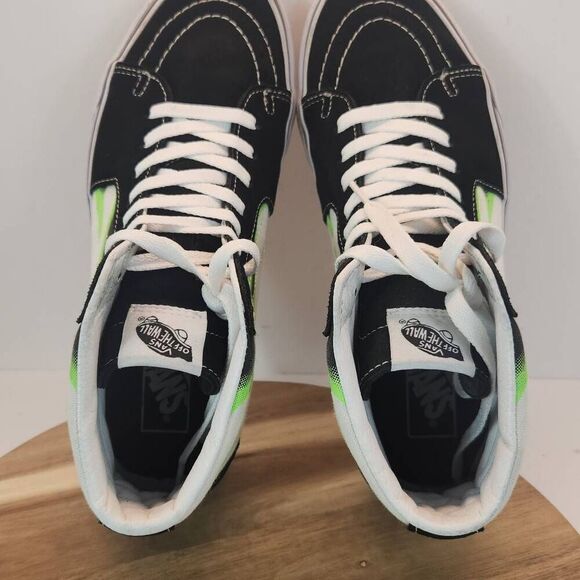 Vans Sk8-Hi 'Flame Black White' VN0A4U3CXEY Mens Size 10.5 - Picture 10 of 11